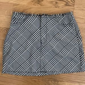 Zara houndstooth multi pattern mini skirt